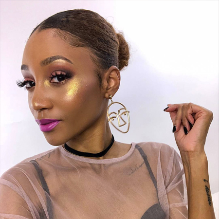 макияж золотые скулы